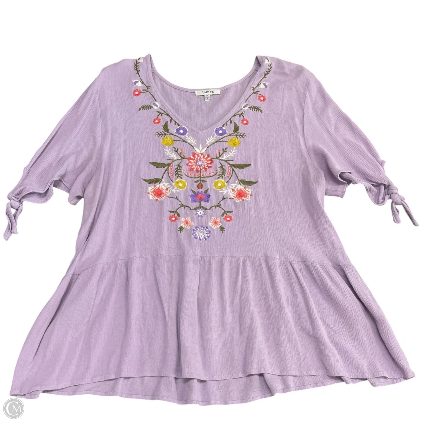 Top Short Sleeve By Jodifl In Purple, Size: M