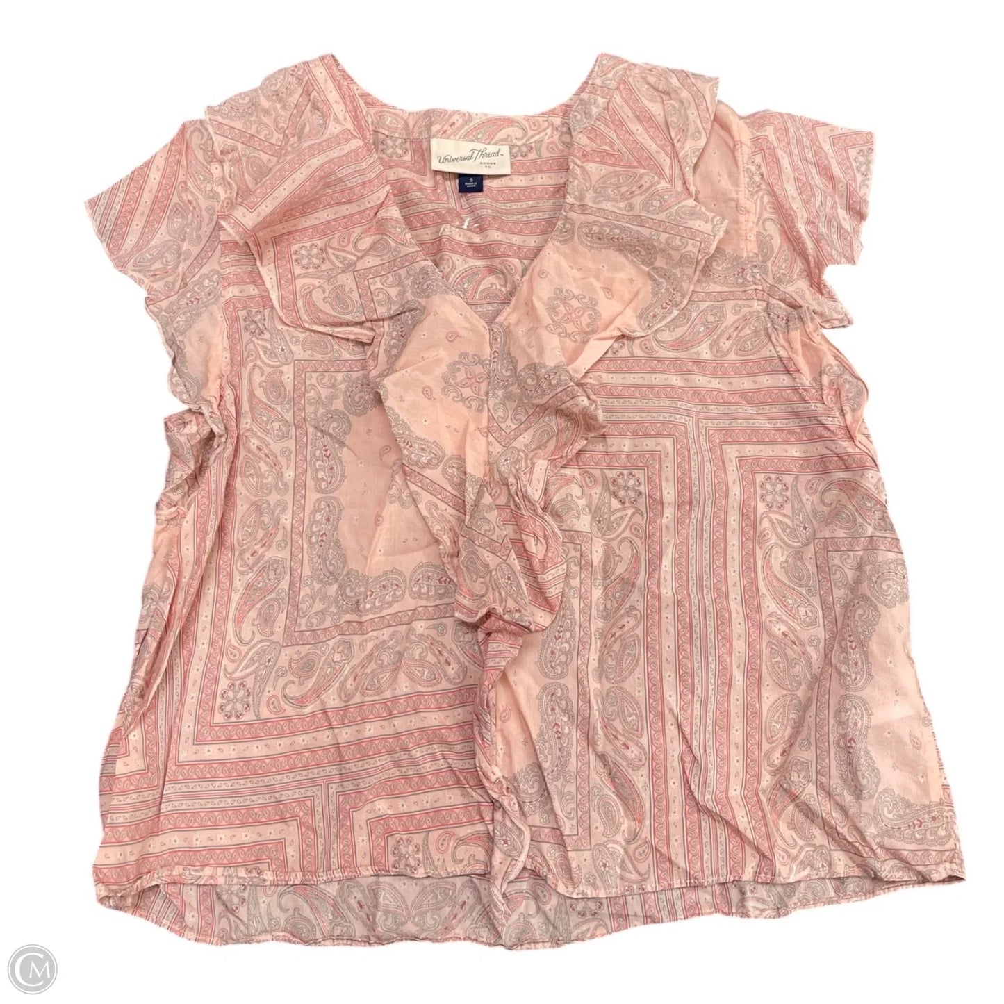 Top Short Sleeve By Universal Thread In Pink, Size: S