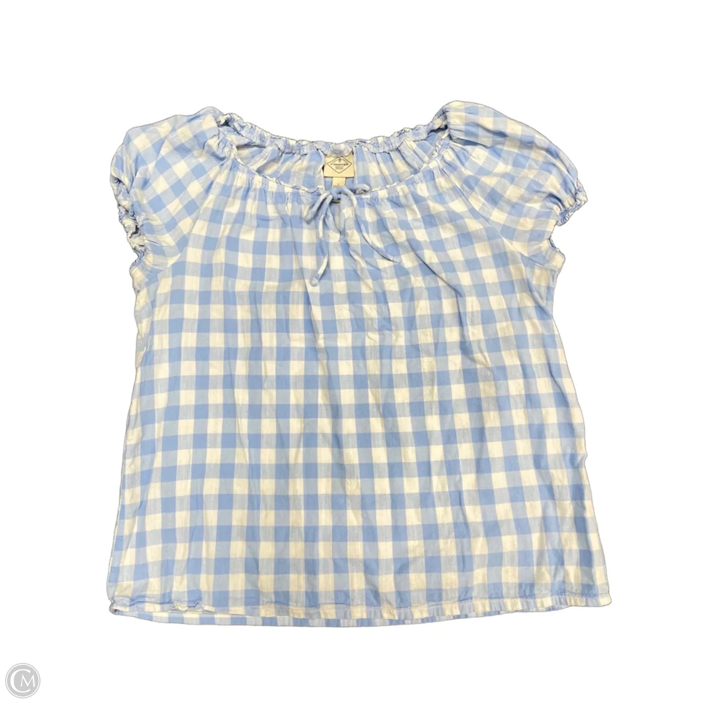 Top Short Sleeve By St Johns Bay In Blue & White, Size: L