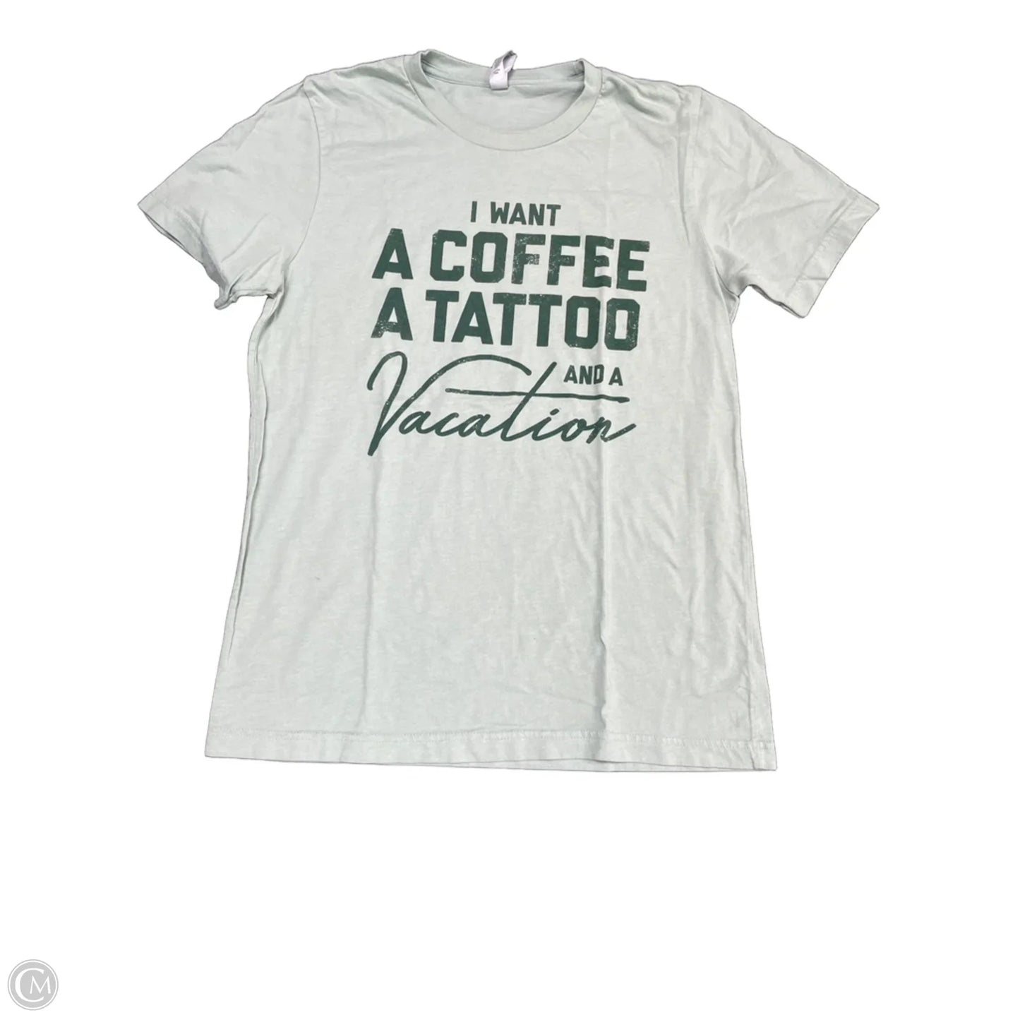 Top Short Sleeve Basic By Canvas In Green, Size: M