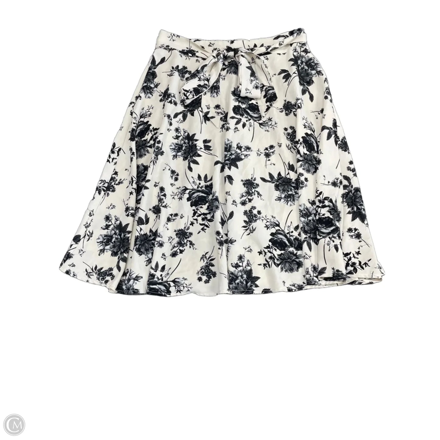 Skirt Midi By Clothes Mentor In Black & Cream, Size: M