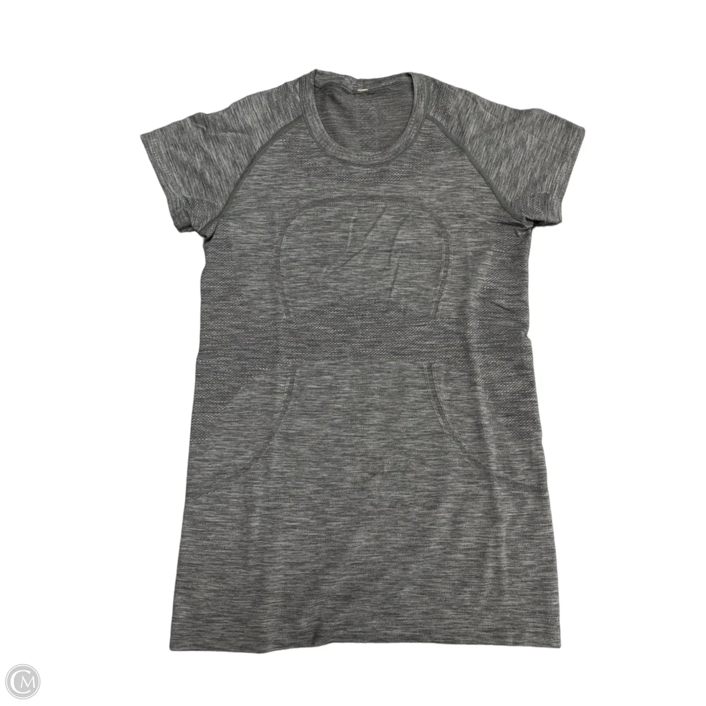 Athletic Top Short Sleeve By Lululemon In Grey, Size: 8