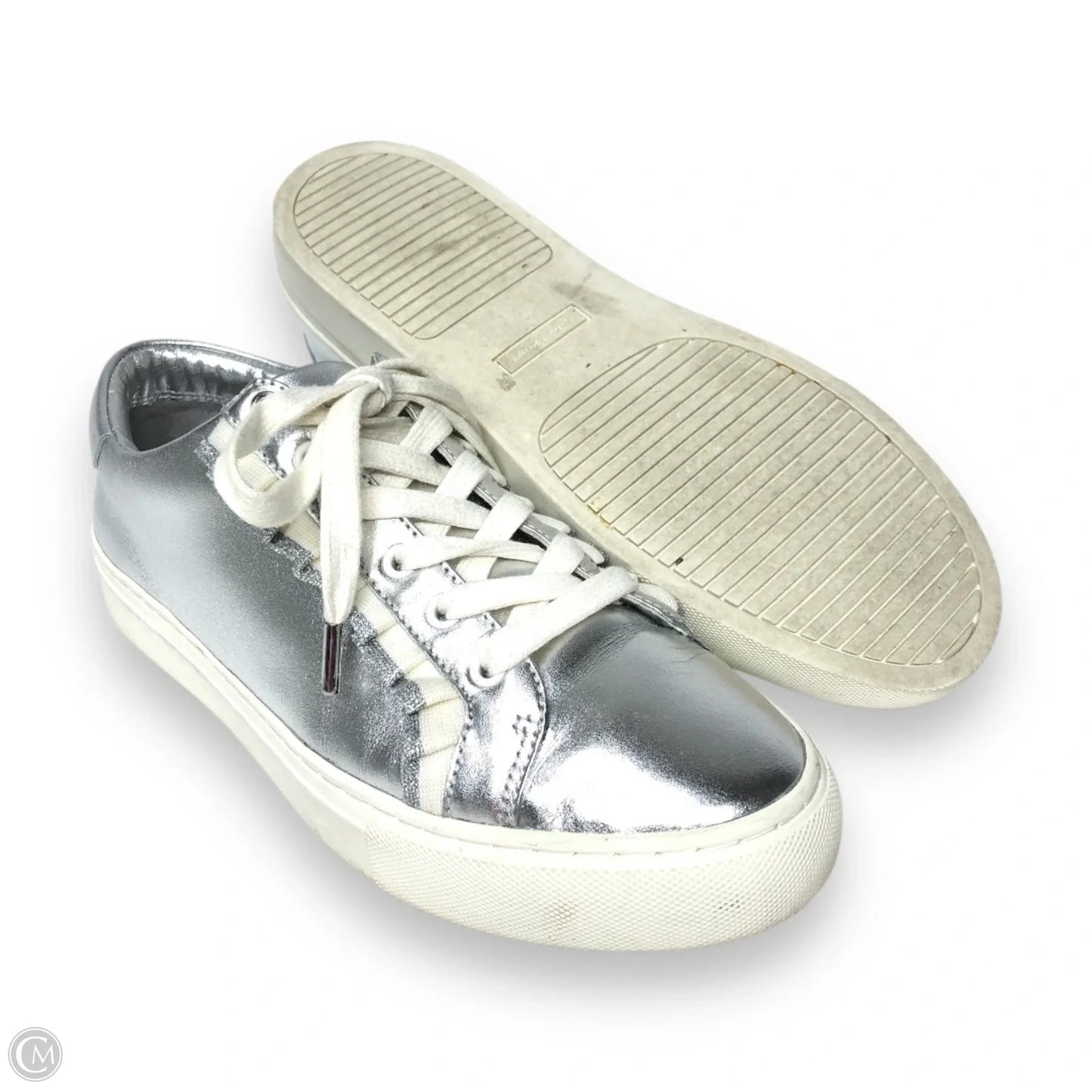 Shoes Designer By Tory Burch In Silver, Size: 8