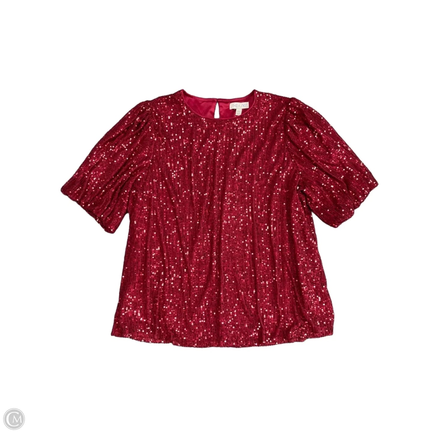 Top Short Sleeve By She + Sky In Red, Size: 2x