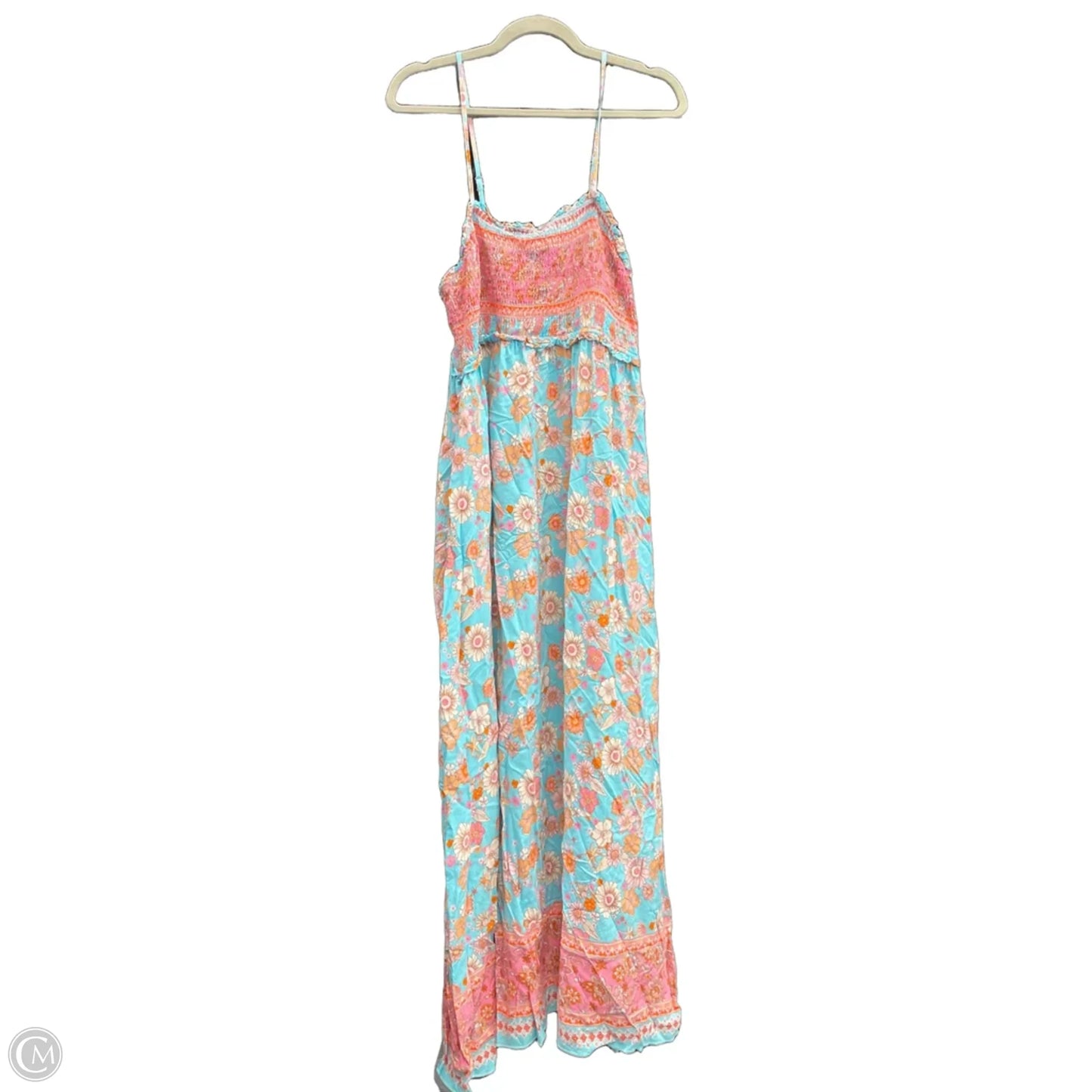 Dress Casual Maxi By Cmf In Blue & Orange, Size: Xl