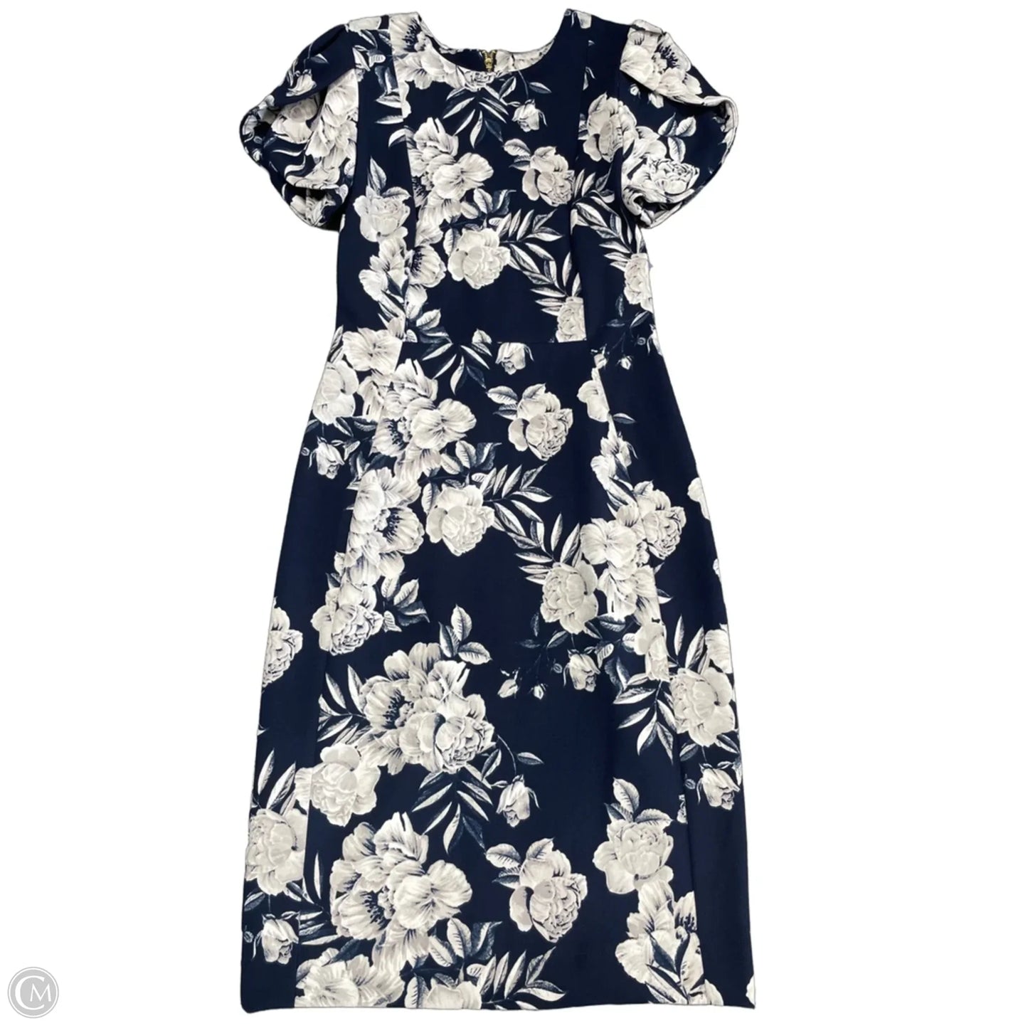 Dress Casual Short By Calvin Klein In Blue & Grey, Size: 2