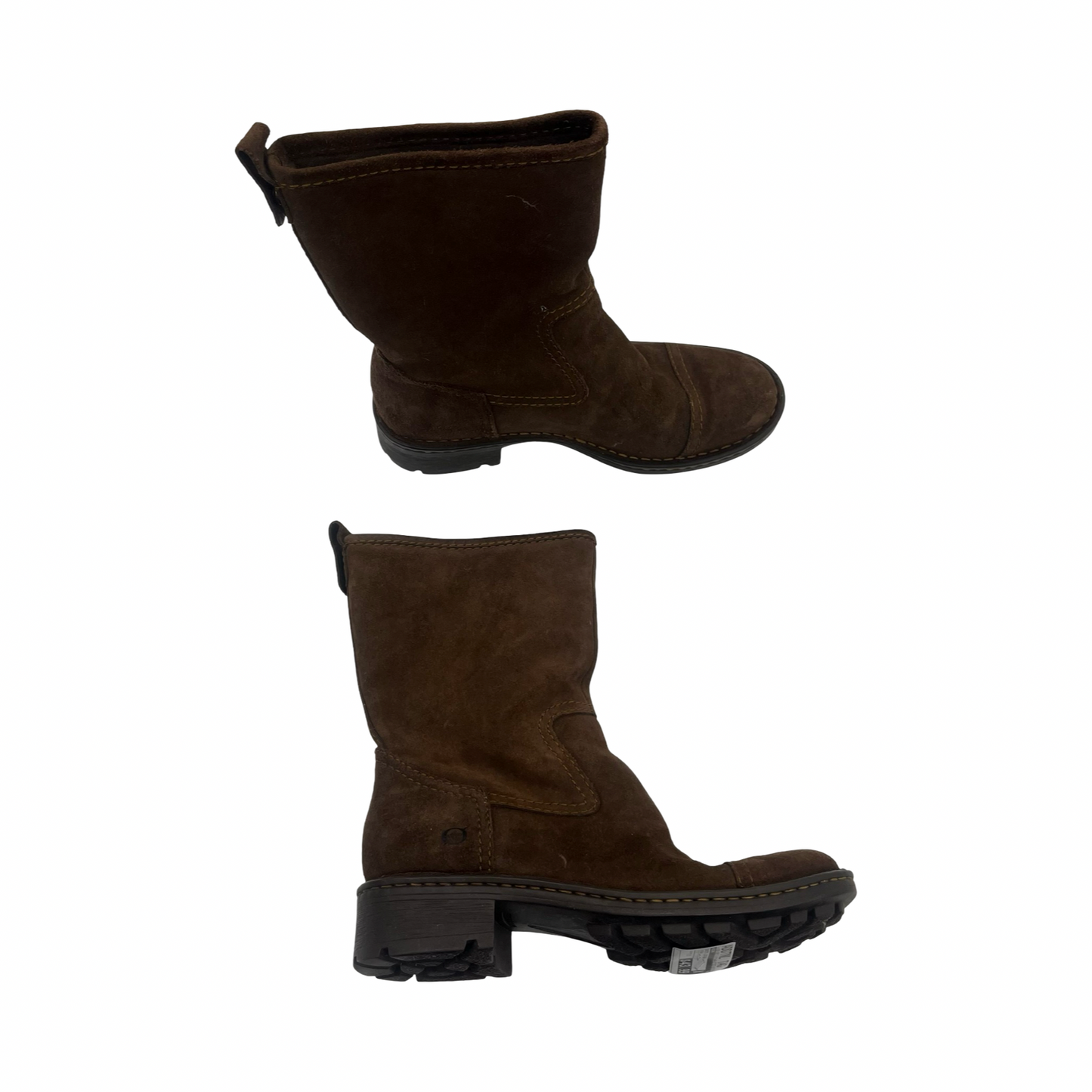 Boots Leather By Born In Brown, Size:7.5