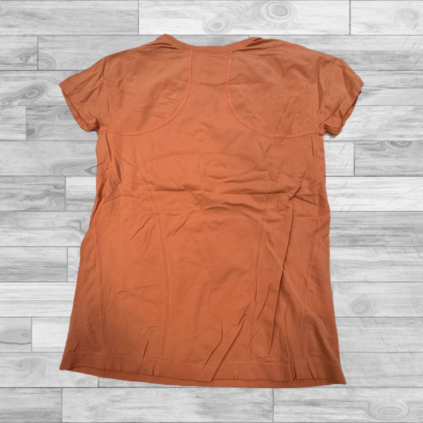 Athletic Top Short Sleeve By Athleta In Coral, Size: L