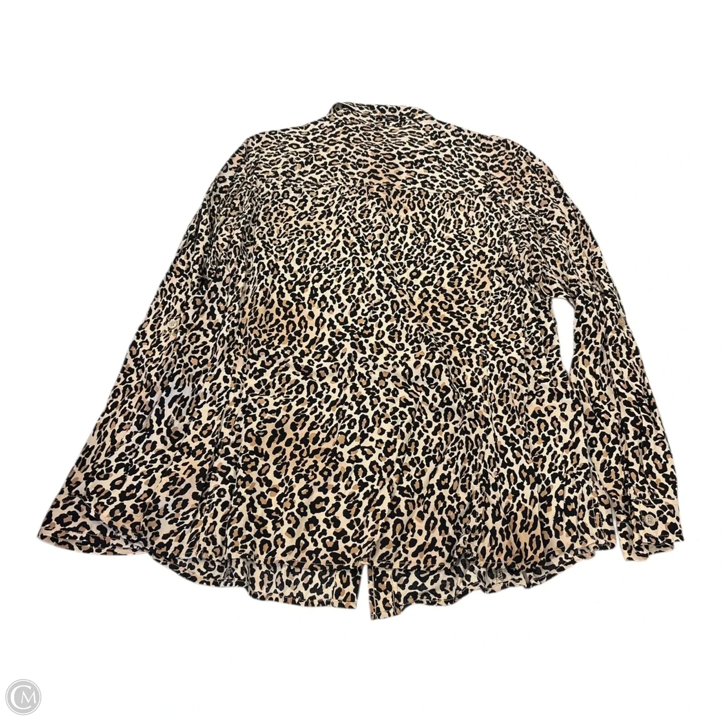 Top Long Sleeve By Jones New York In Animal Print, Size: Xl