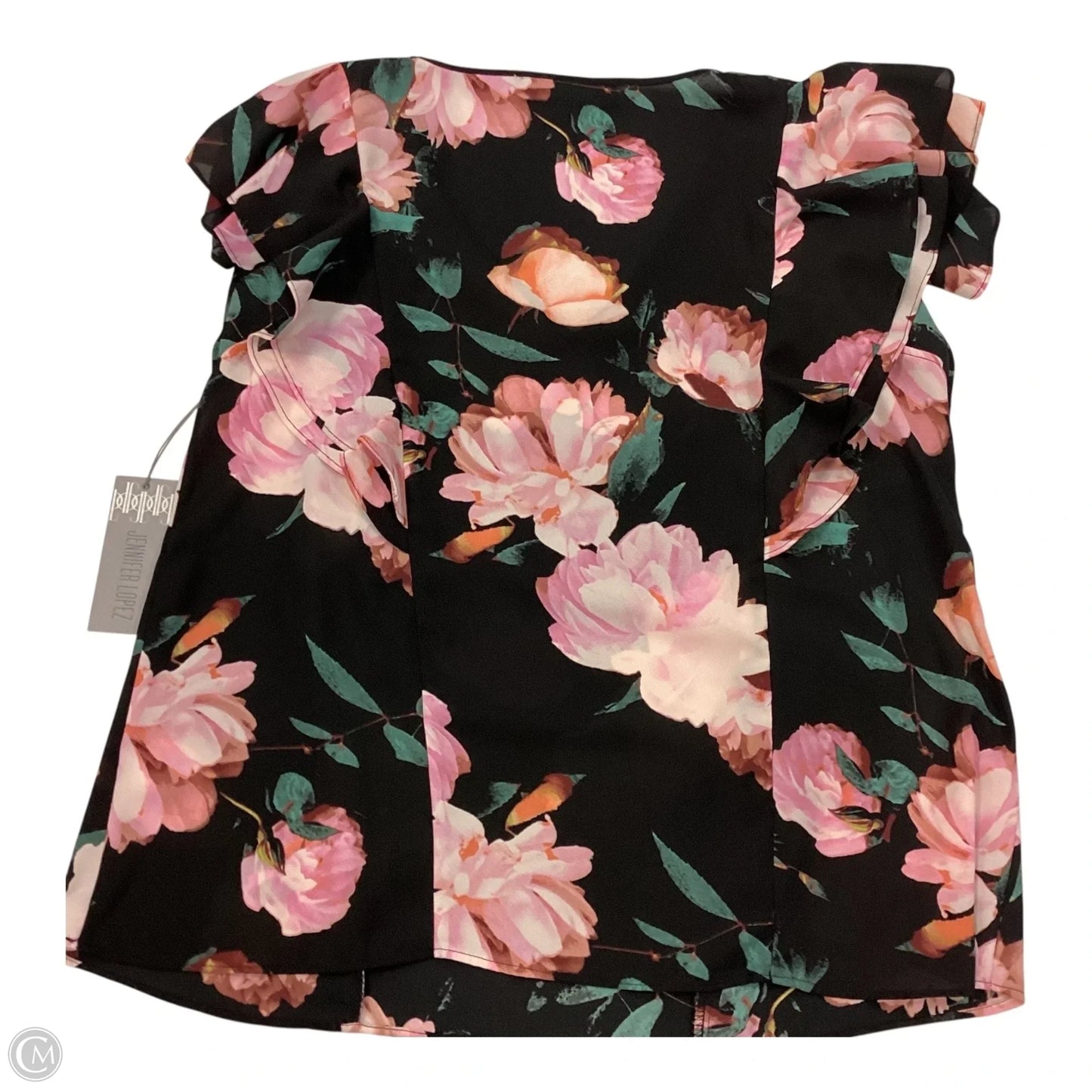 Top Short Sleeve By Jennifer Lopez In Floral Print, Size: L
