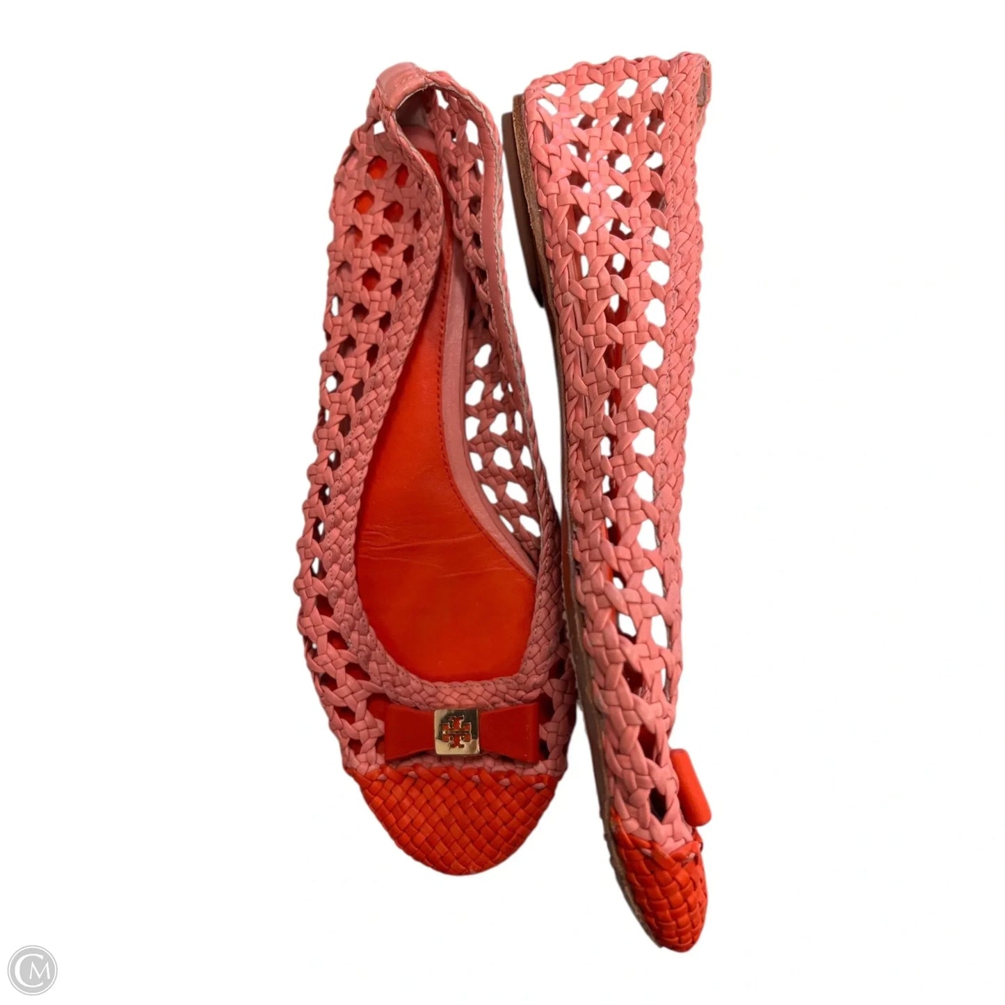 Shoes Designer By Tory Burch In Orange & Pink, Size: 7.5