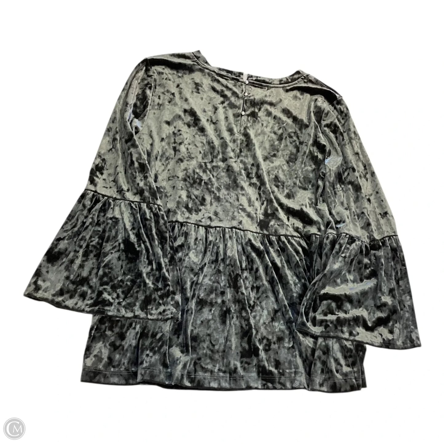 Top Long Sleeve By Cupio In Green & Grey, Size: Xl