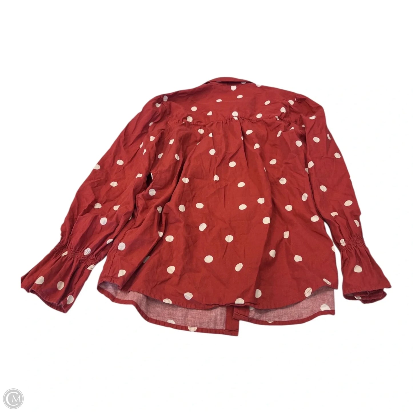Top Long Sleeve By Lc Lauren Conrad In Polkadot Pattern, Size: Xs
