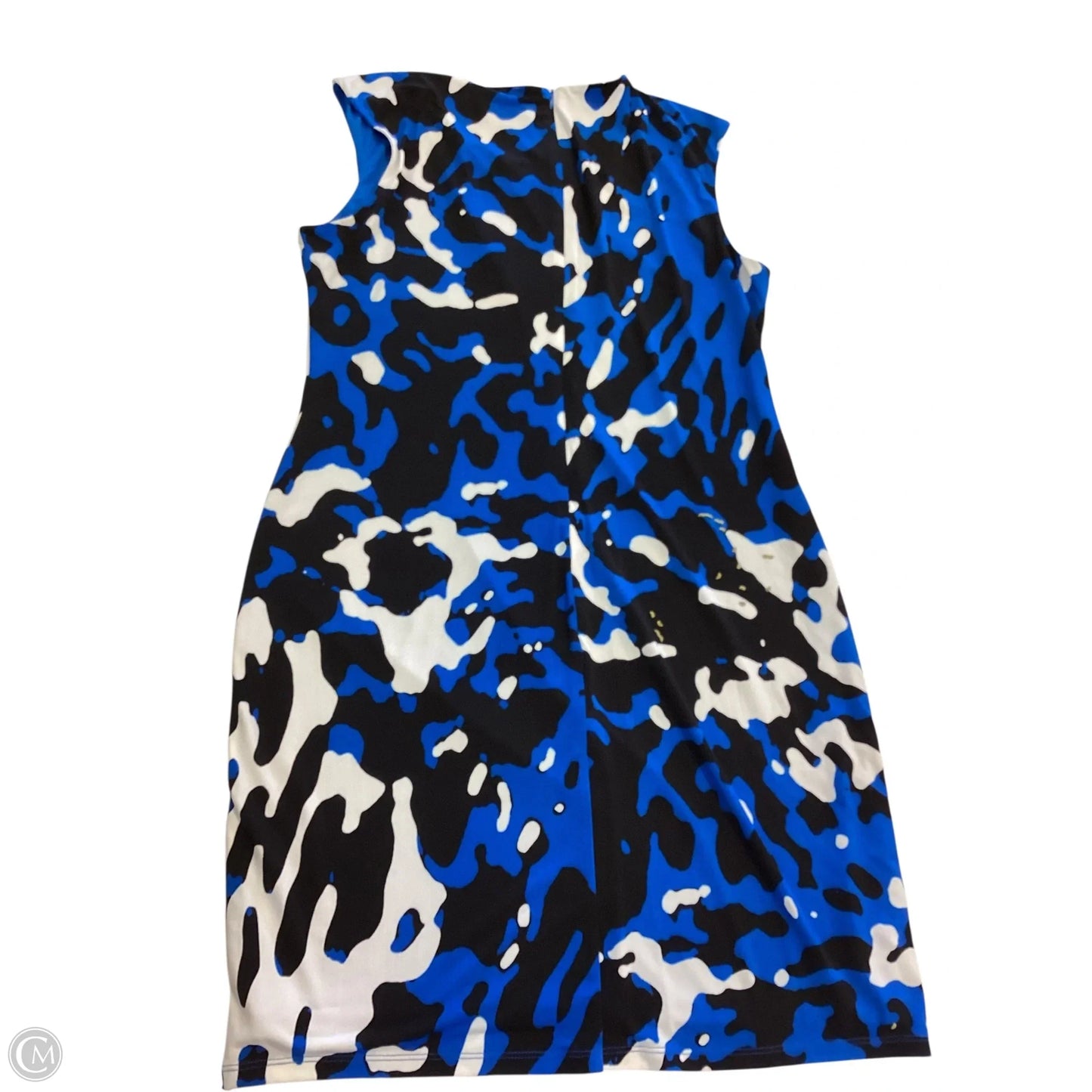 Dress Casual Short By Calvin Klein In Black & Blue, Size: L
