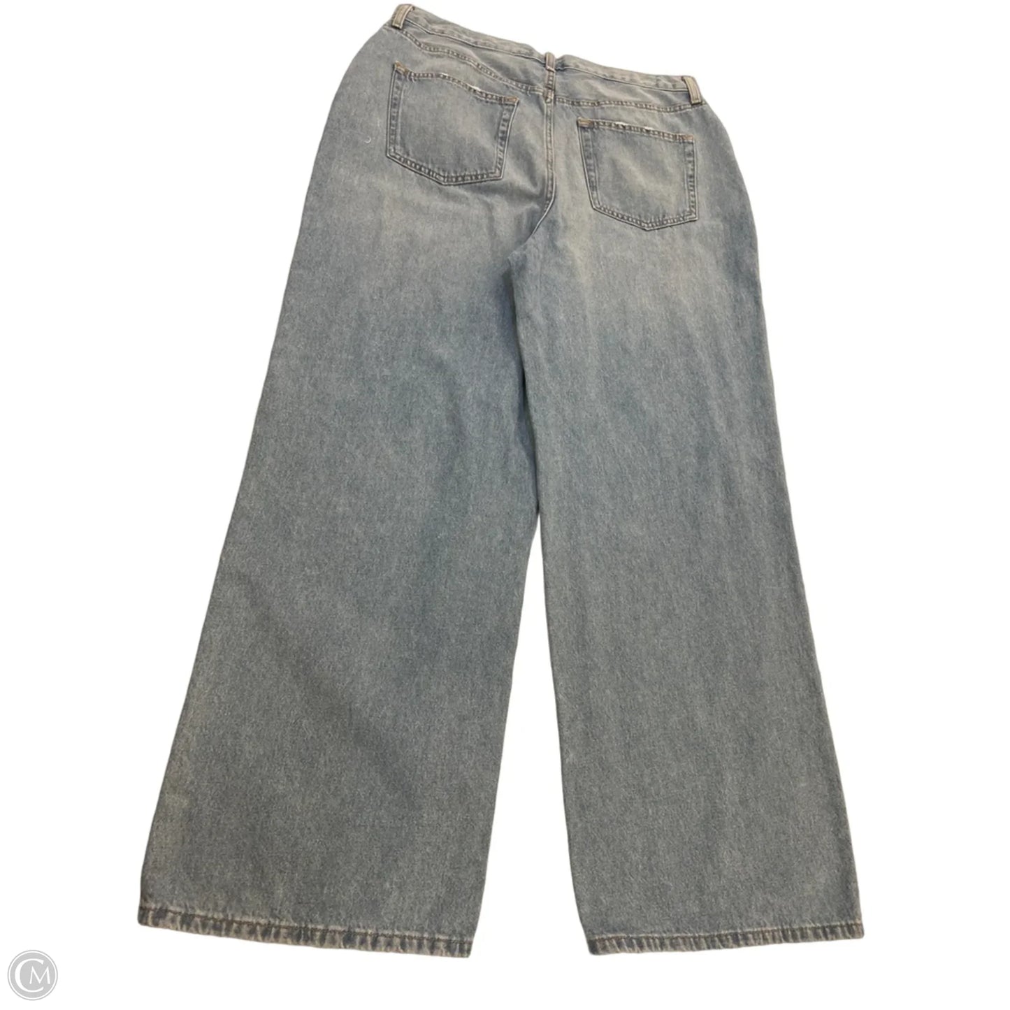 Jeans Wide Leg By Rafaella In Blue Denim, Size: 14