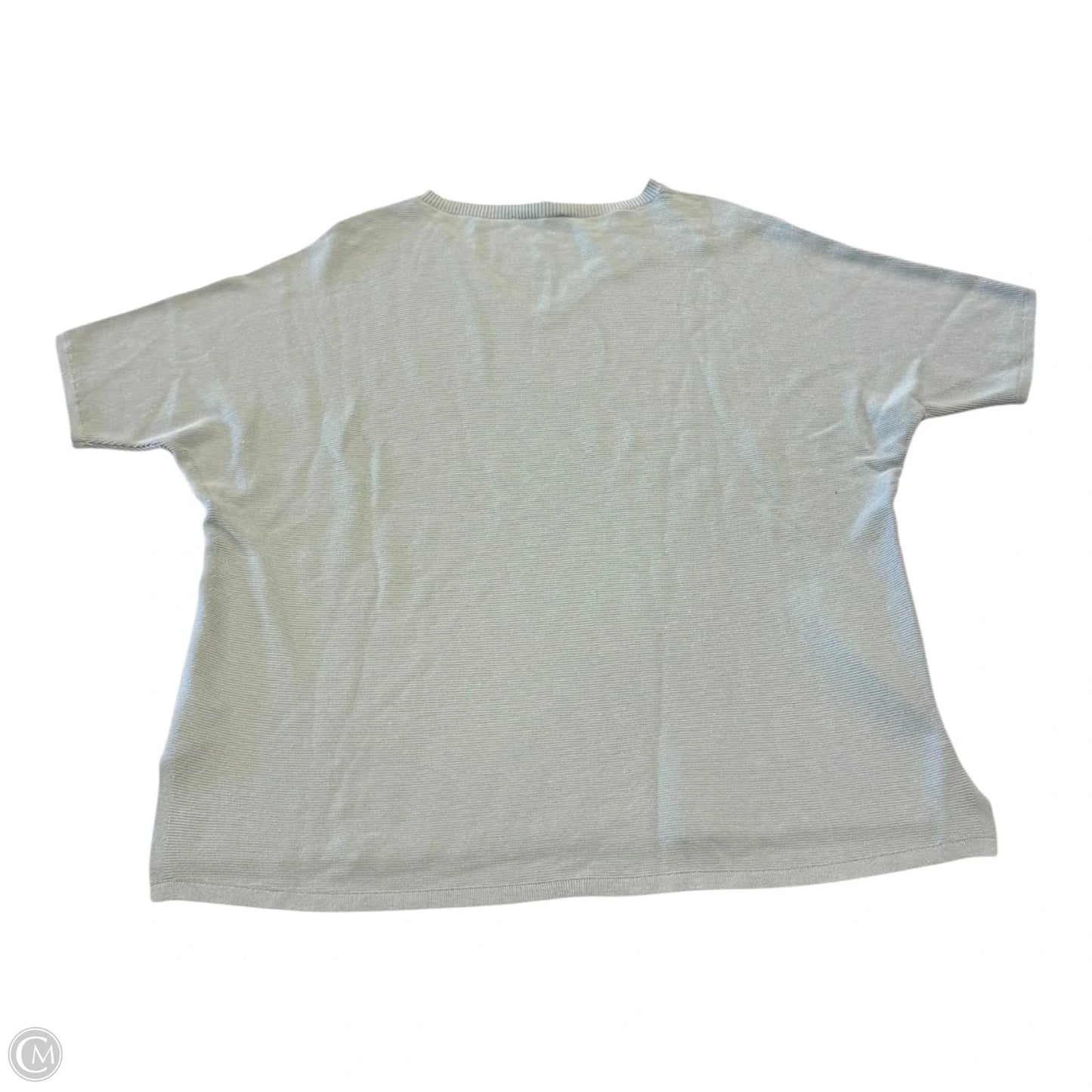 Top Short Sleeve Designer By Lafayette 148 In Green, Size: 1x