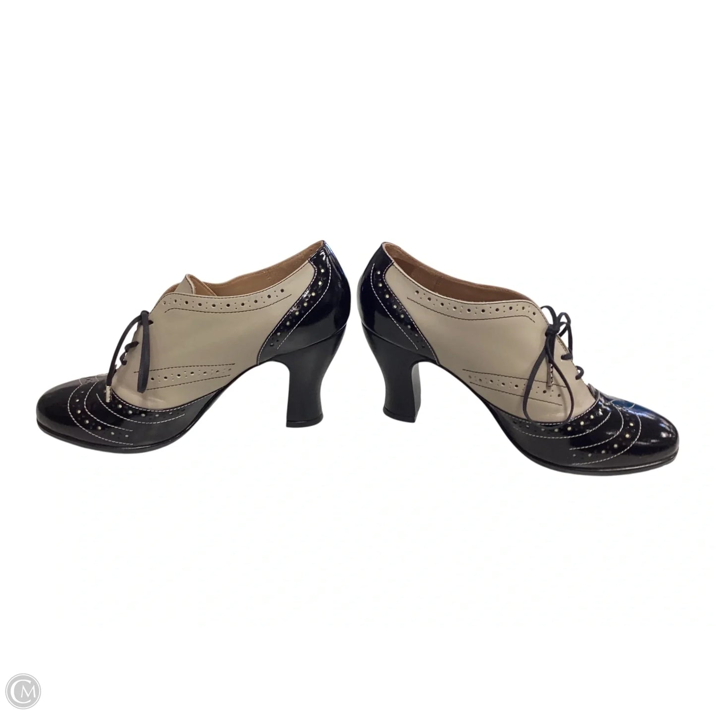 Shoes Heels Block By Cma In Black & Cream, Size: 9