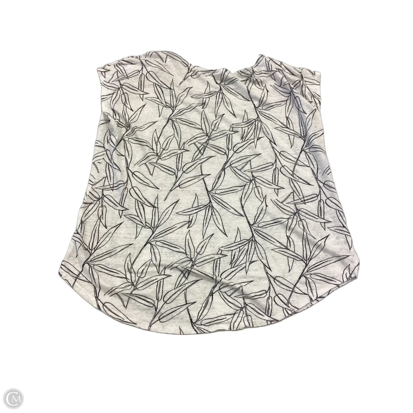 Top Short Sleeve By Clothes Mentor In Black & White, Size: L