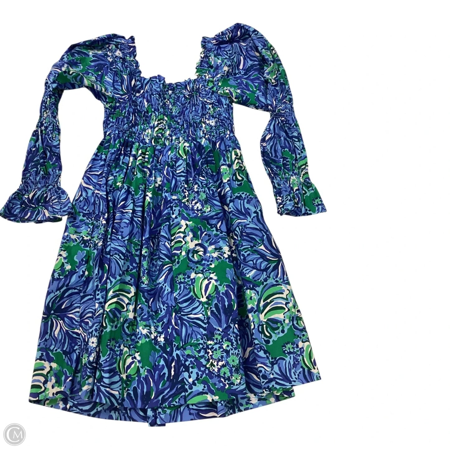 Dress Designer By Lilly Pulitzer In Blue & Green, Size: Xs
