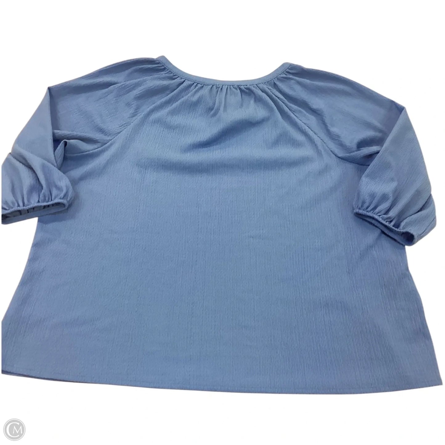Top Long Sleeve By Croft And Barrow In Blue, Size: 2x