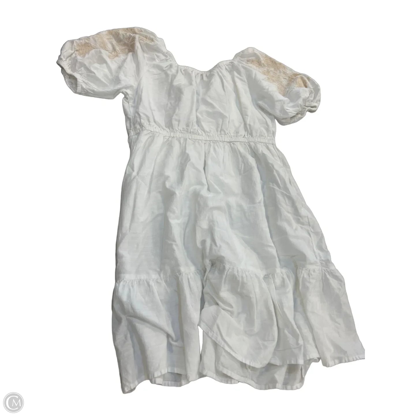 Dress Casual Short By Knox Rose In Cream & White, Size: M