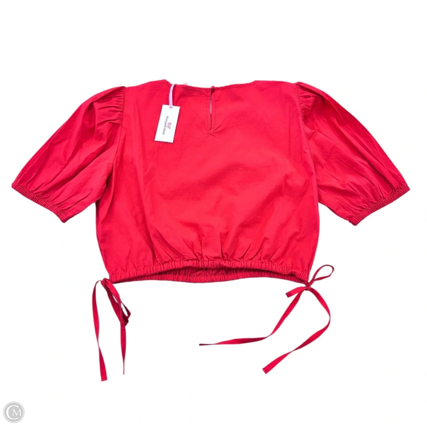 Blouse Short Sleeve By Vineyard Vines In Red, Size: L