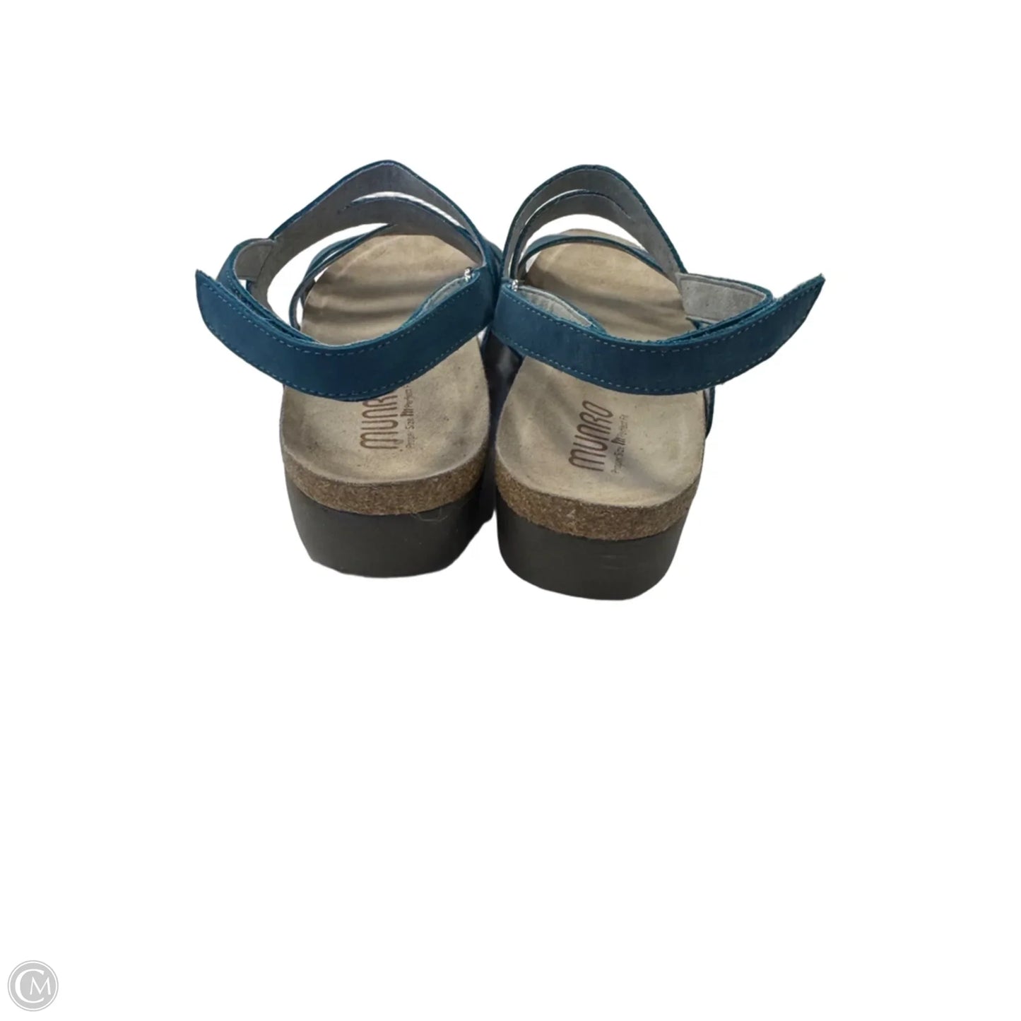 Sandals Heels Wedge By Munro In Blue, Size: 10
