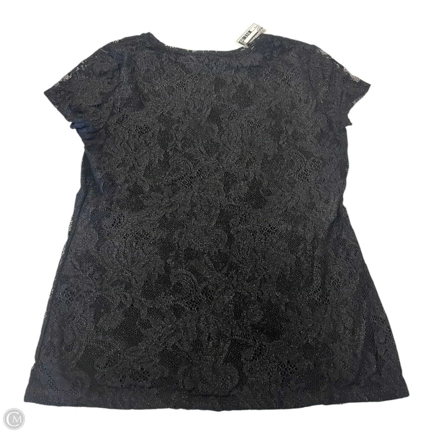 Top Short Sleeve By Alfani In Black, Size: M
