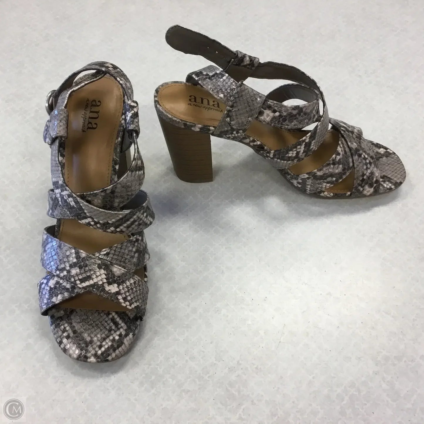 Shoes Heels Block By Ana In Snakeskin Print, Size: 8