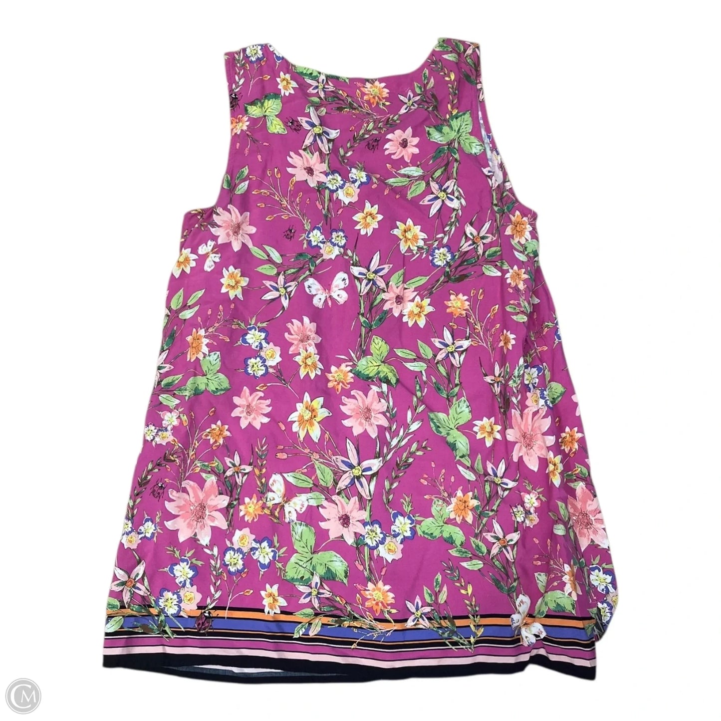 Top Sleeveless By J. Jill In Floral Print, Size: M