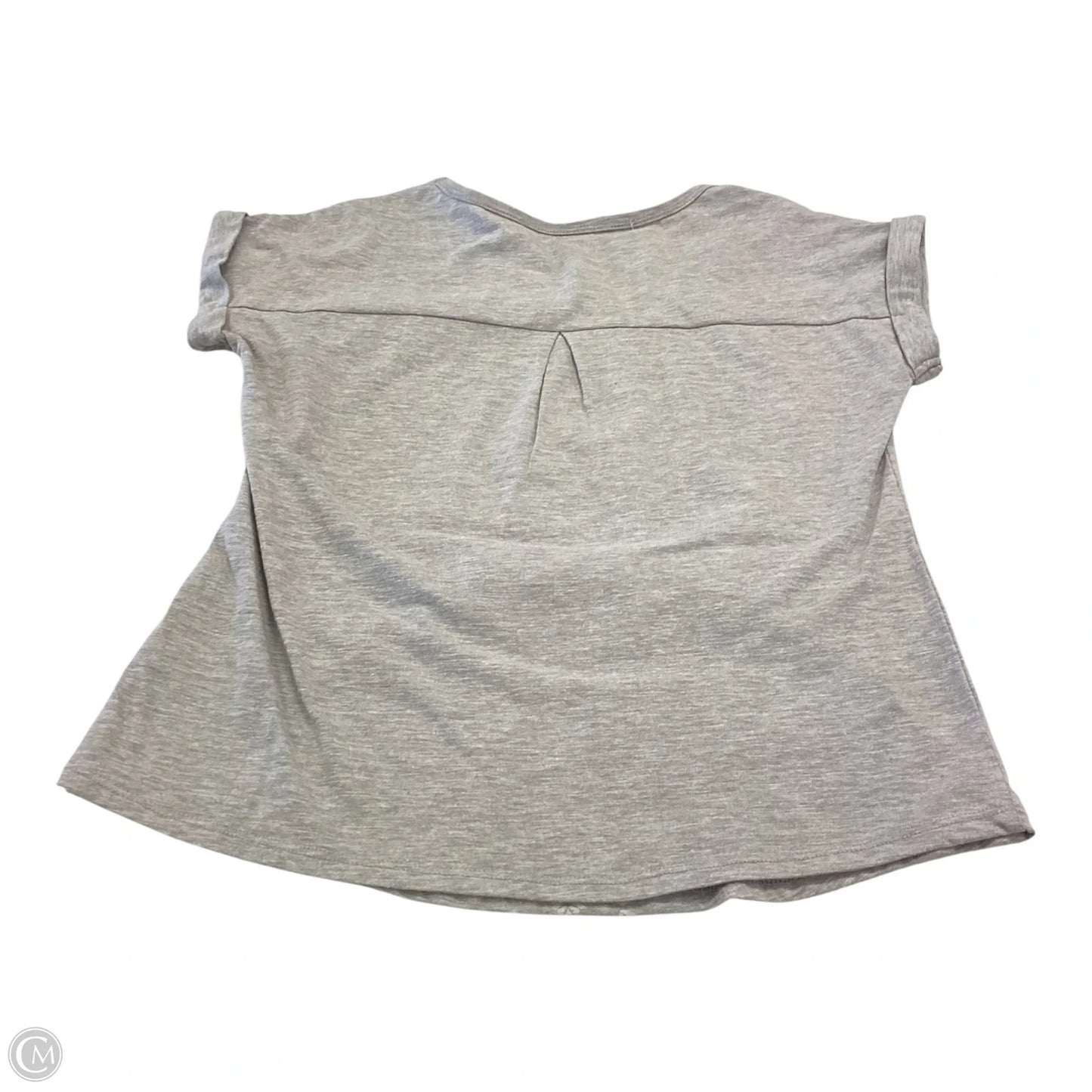 Top Short Sleeve By Style And Company In Grey, Size: Petite