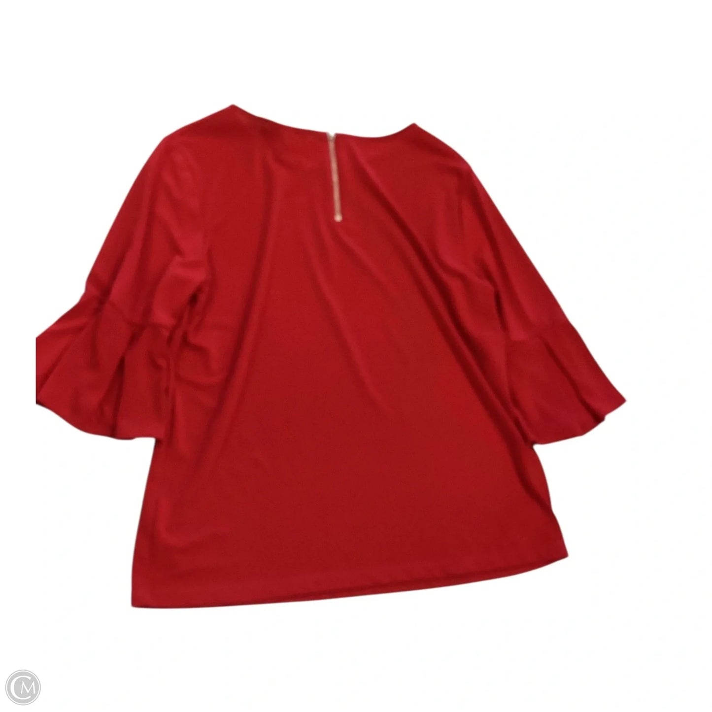Top 3/4 Sleeve By Green Envelope In Red, Size: M