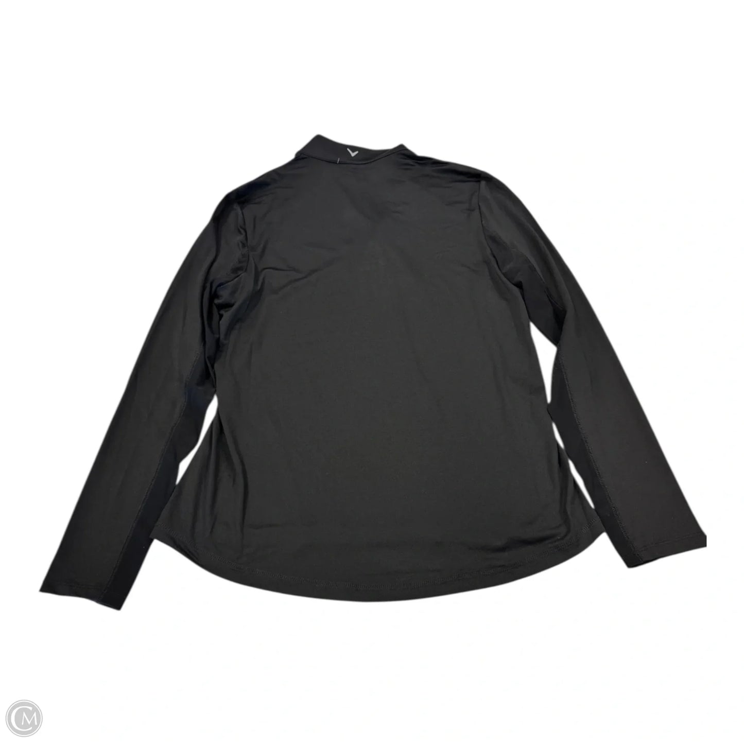 Athletic Top Long Sleeve Collar By Callaway In Black, Size: M