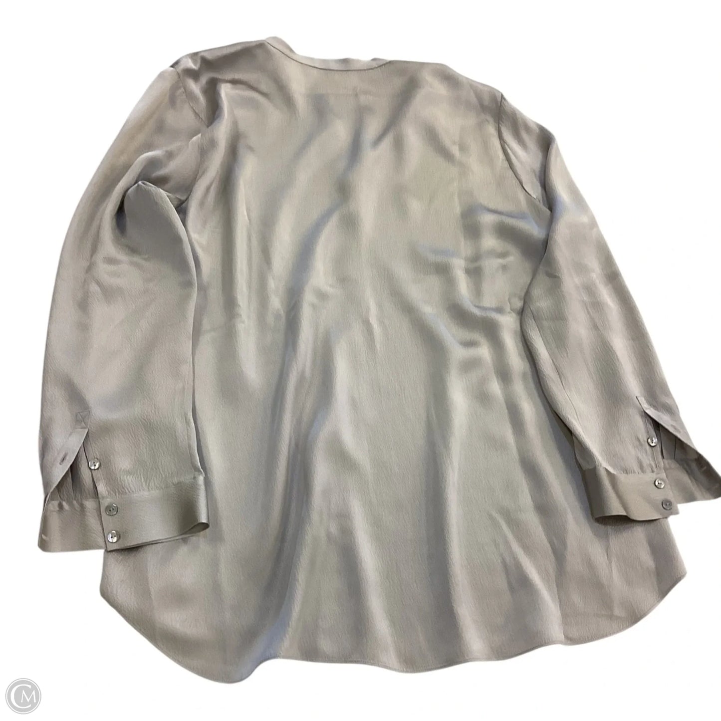 Top Long Sleeve By Eileen Fisher In Silver, Size: Xl