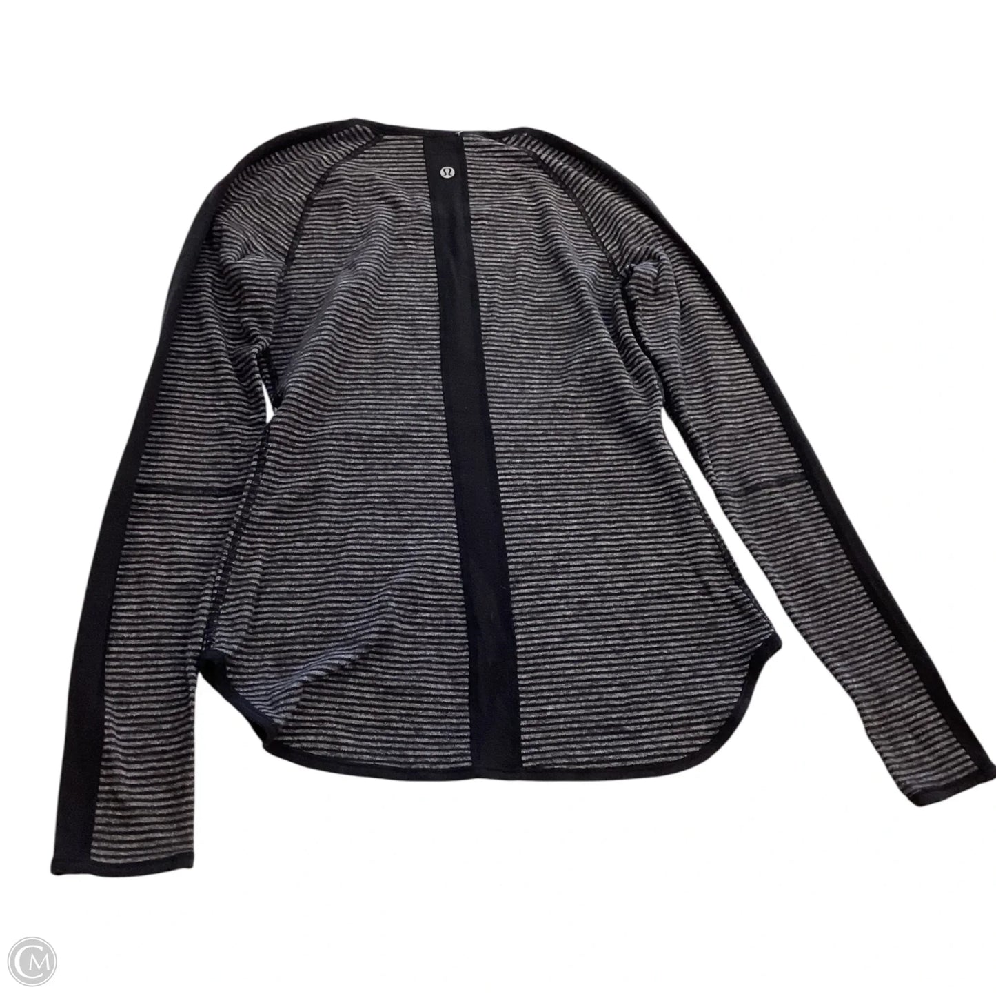 Top Long Sleeve By Lululemon In Black & Grey, Size: 6