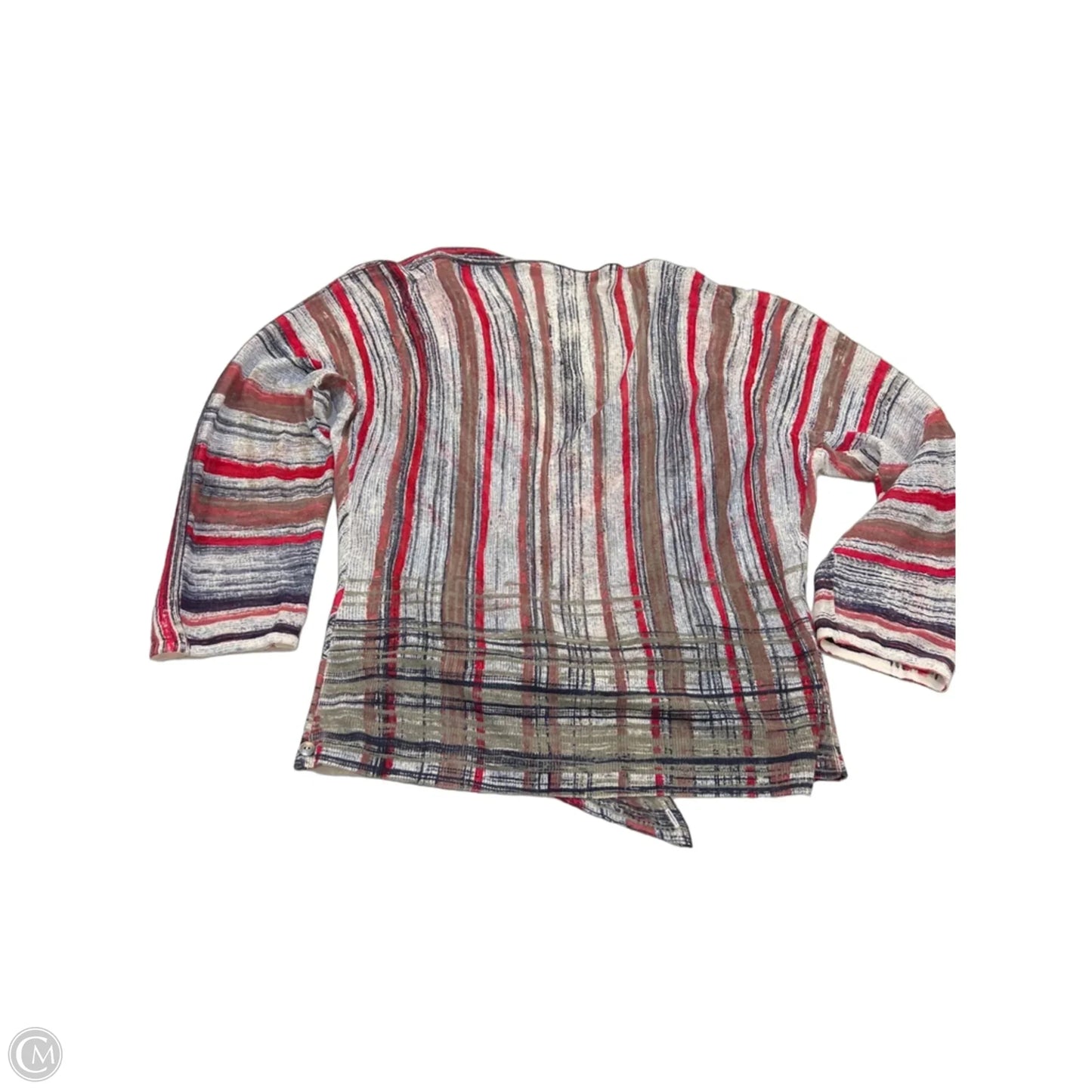 Cardigan By Nic + Zoe In Blue & Red & White, Size: L