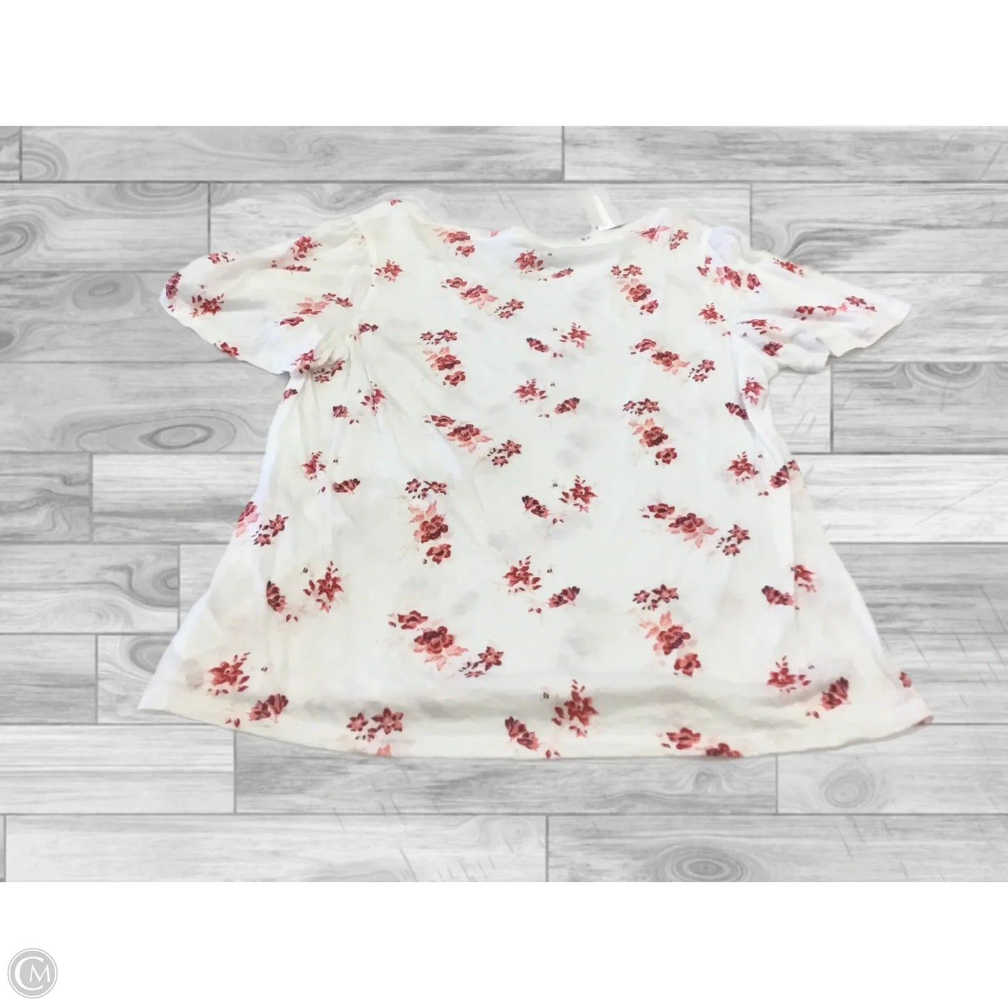 Top Short Sleeve By Lucky Brand In Floral Print, Size: M