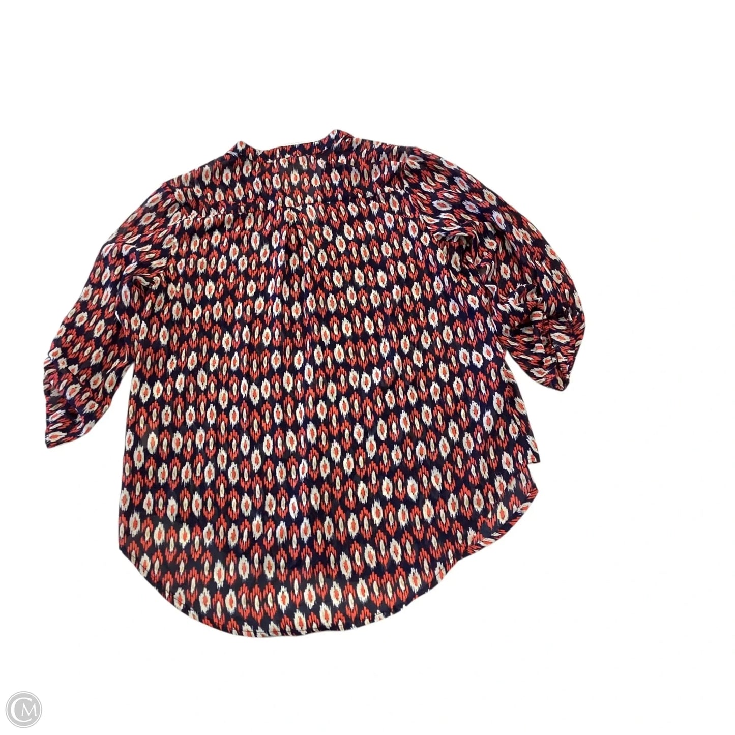 Top 3/4 Sleeve By Lush In Blue & Pink, Size: S