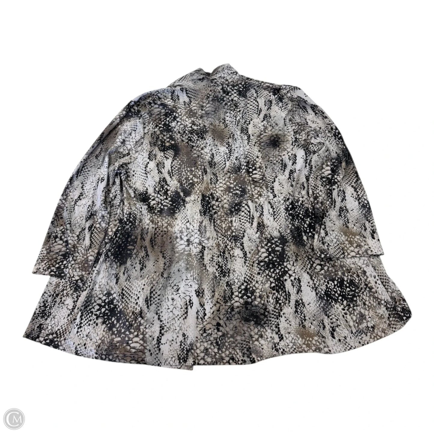 Cardigan By Kasper In Snakeskin Print, Size: Xl
