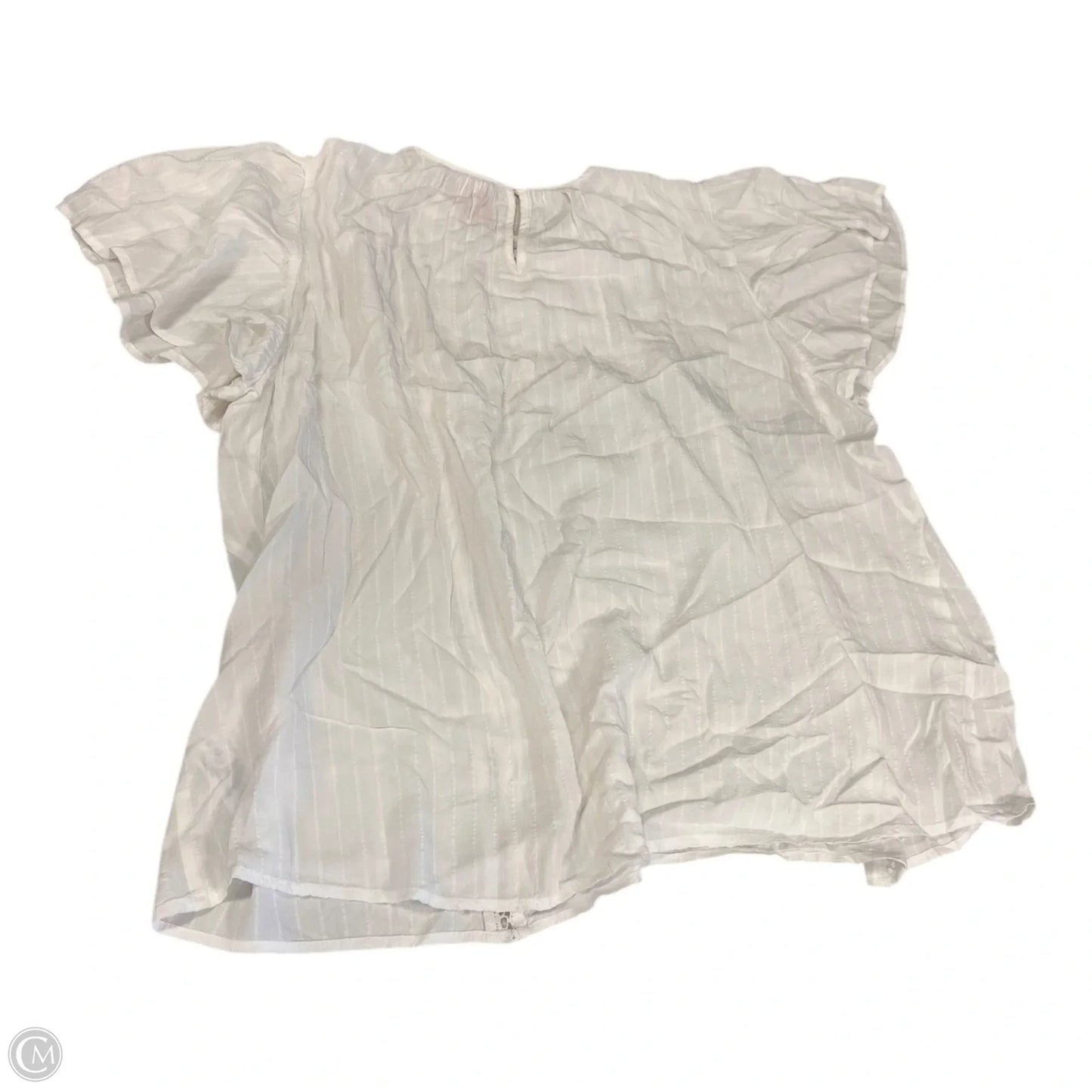 Top Short Sleeve By Knox Rose In White, Size: L