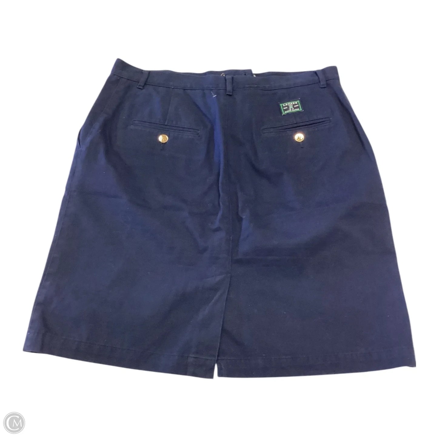 Skirt Midi By Lauren By Ralph Lauren In Navy, Size: 12