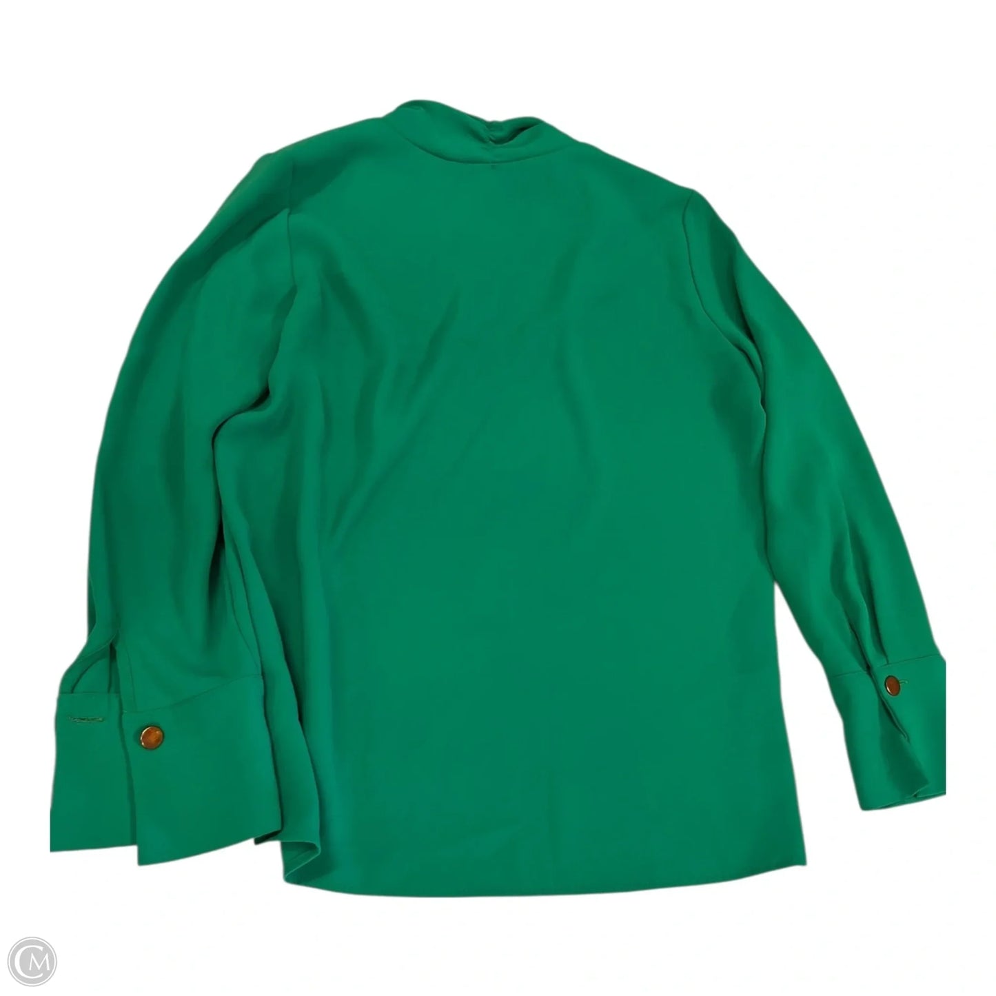 Top Long Sleeve By Zara Basic In Green, Size: M