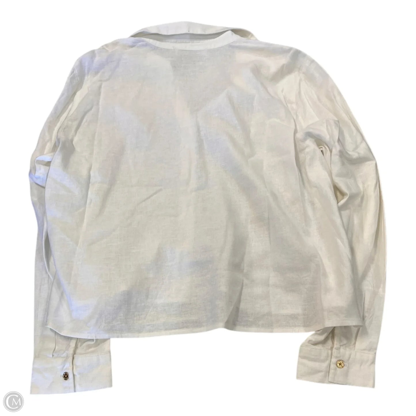 Top Long Sleeve By Michael By Michael Kors In White, Size: L