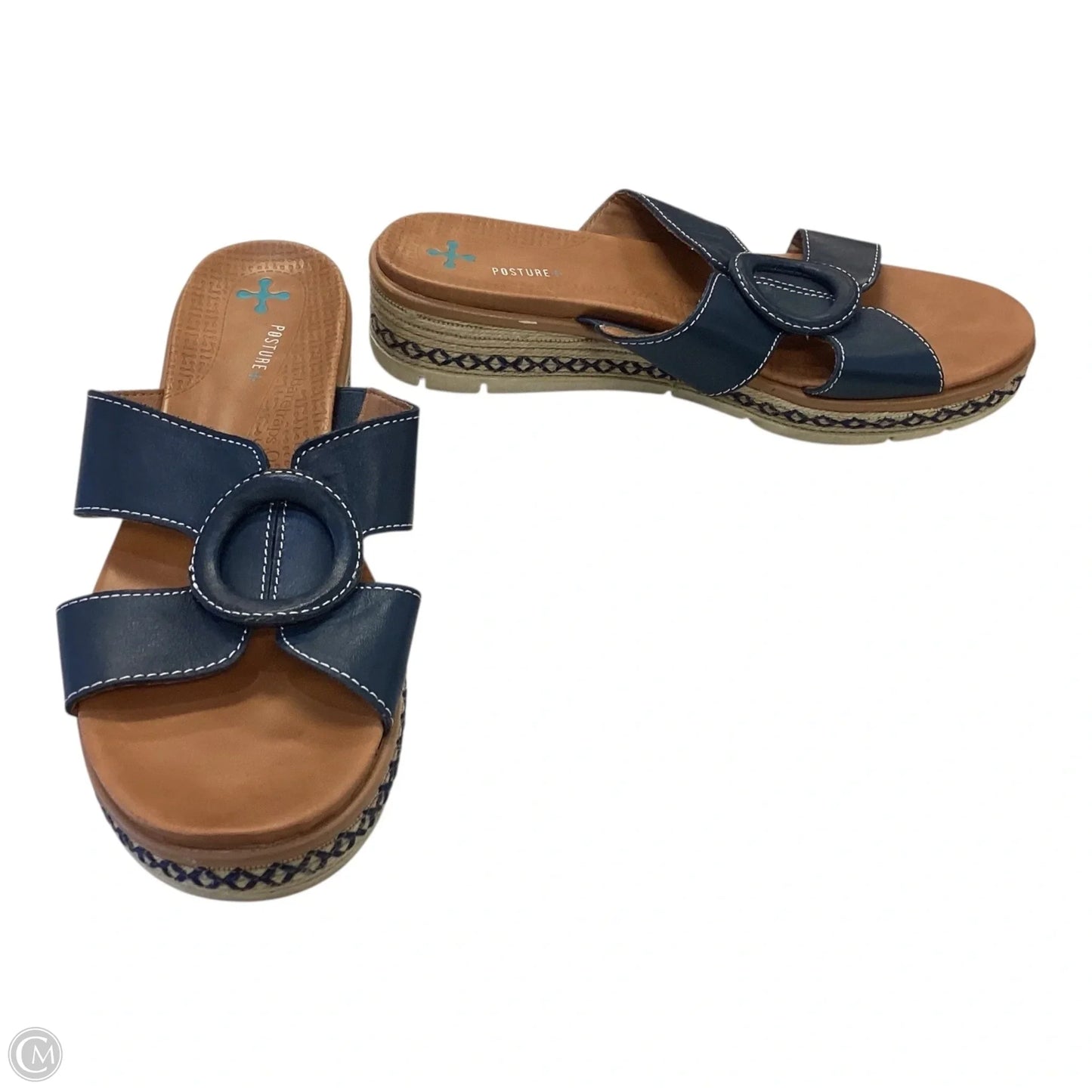 Sandals Flats By Bare Traps In Navy, Size: 7.5