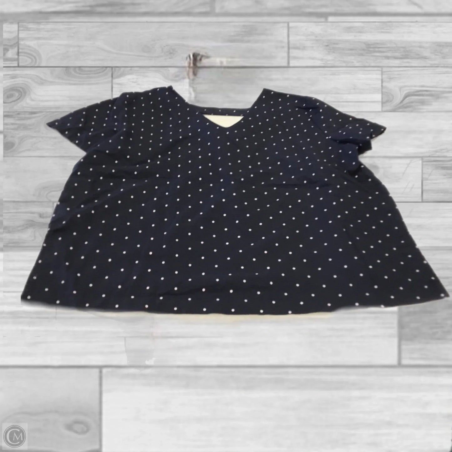 Top Short Sleeve By Ellen Tracy In Polkadot Pattern, Size: Xl