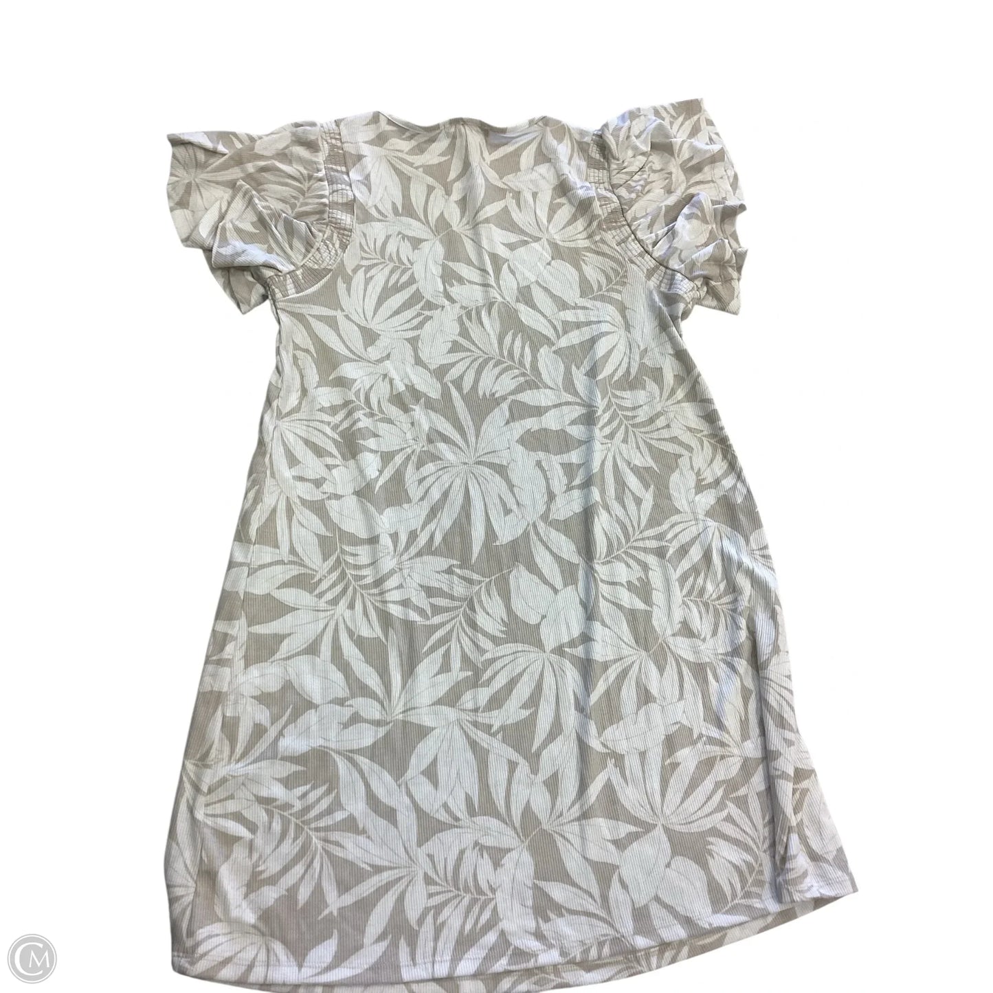 Dress Casual Short By Clothes Mentor In Tan & White, Size: S