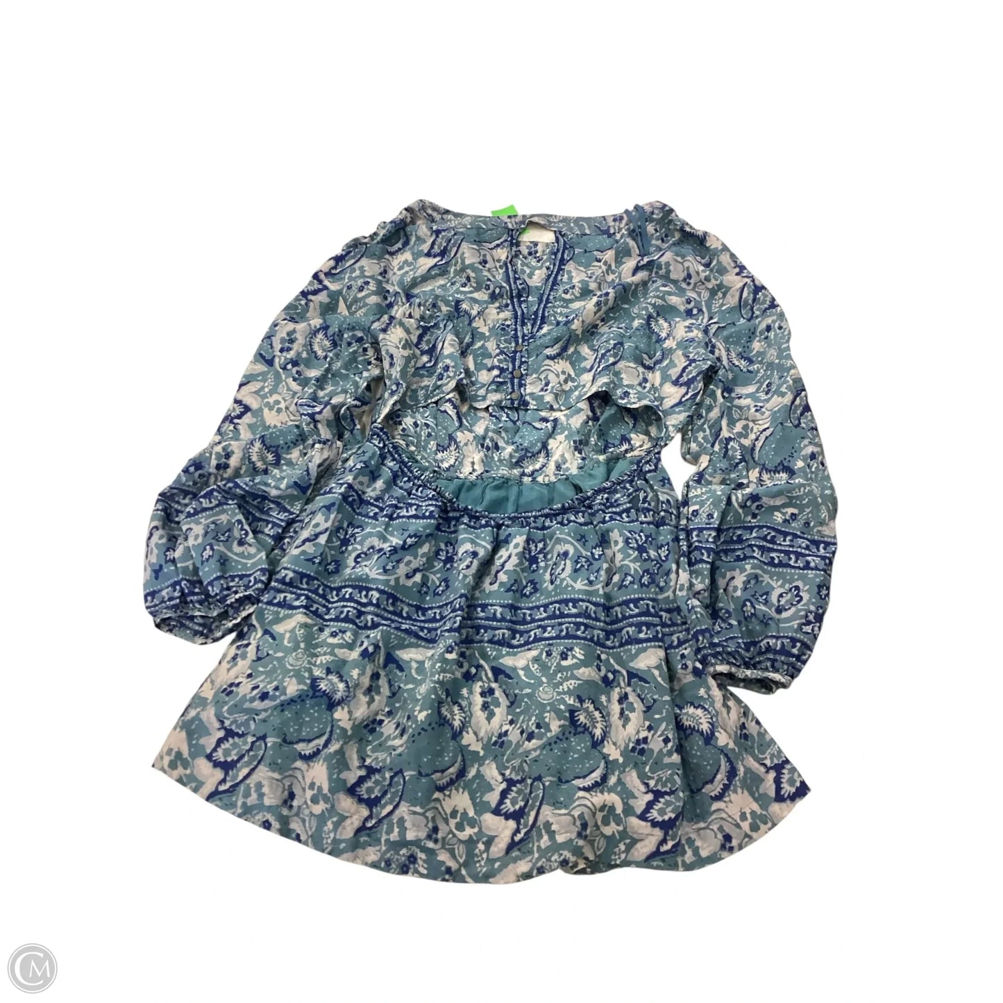 Dress Casual Short By Free People In Blue & Cream, Size: L