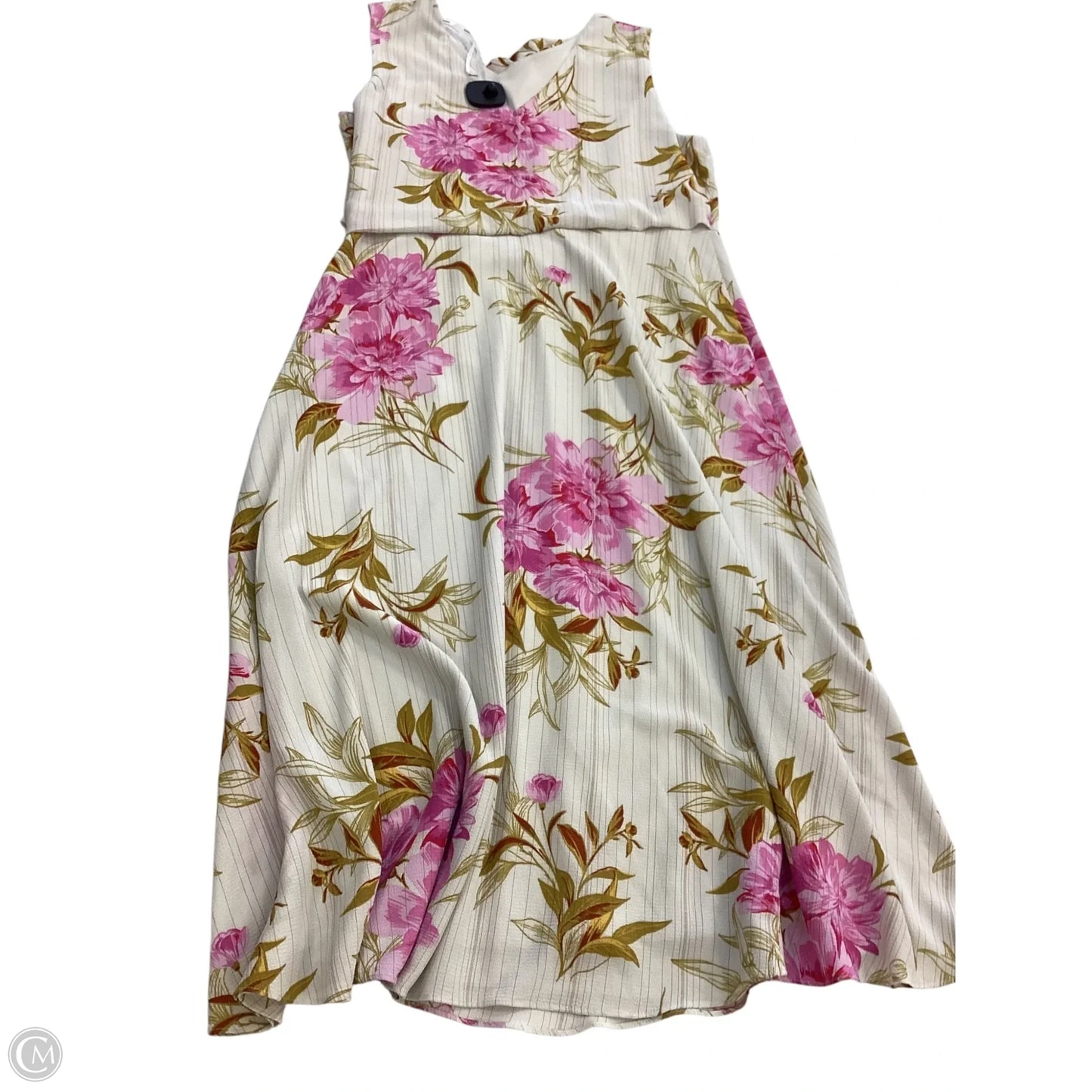 Dress Casual Maxi By Donna Karan In Floral Print, Size: 14