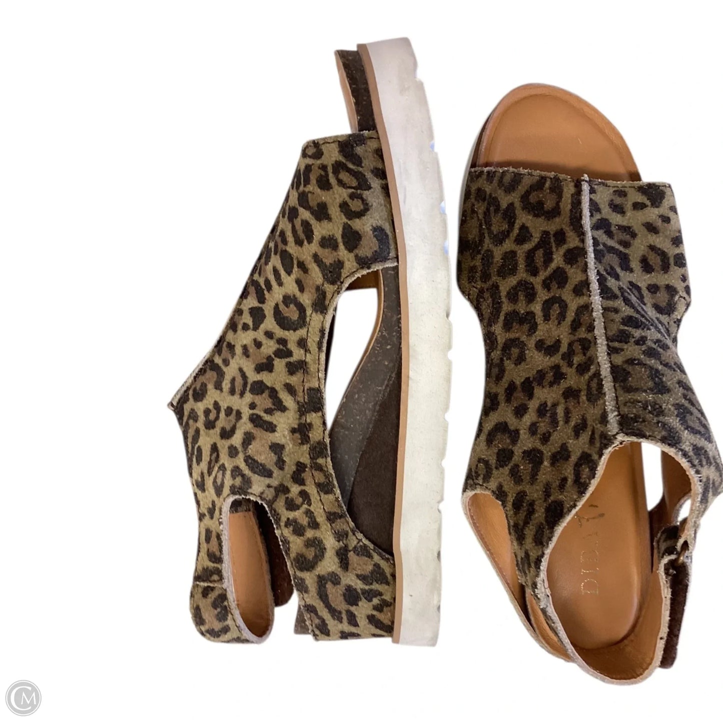 Sandals Heels Wedge By Diba In Animal Print, Size: 9.5