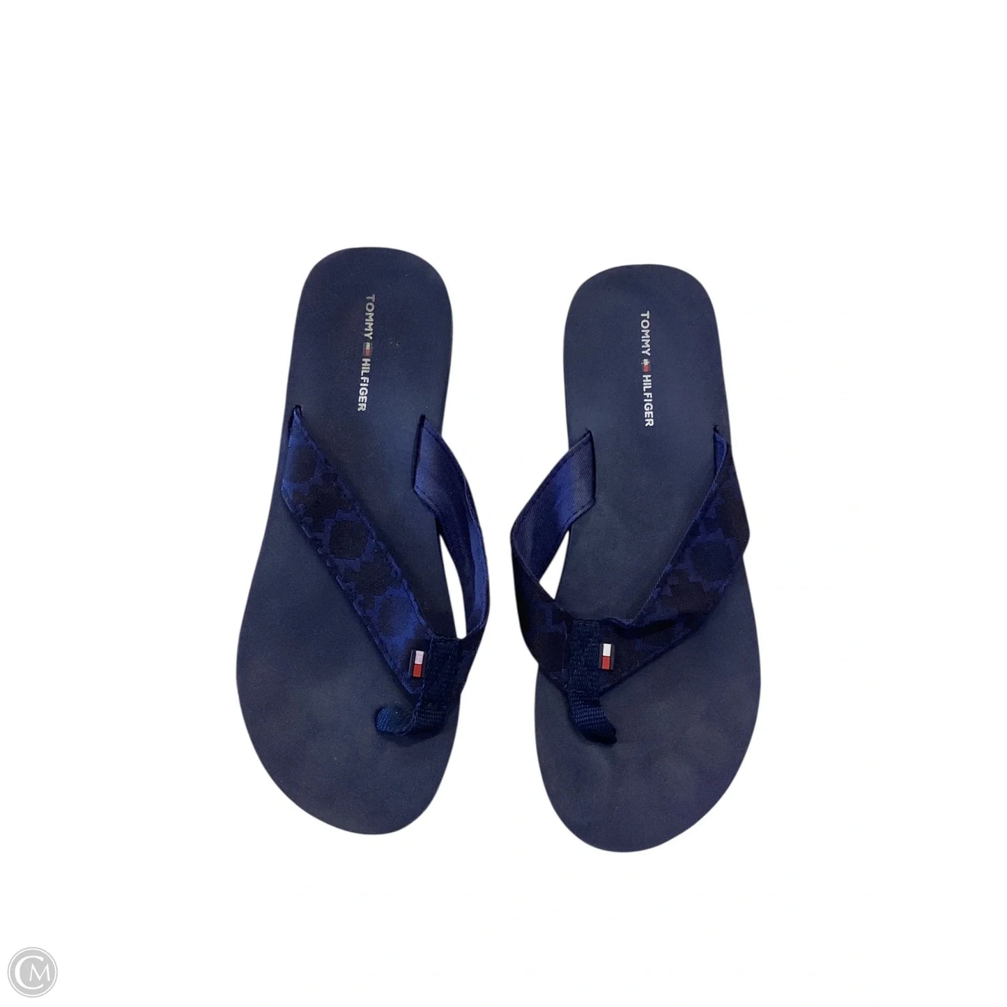 Sandals Flip Flops By Tommy Hilfiger In Navy, Size: 8